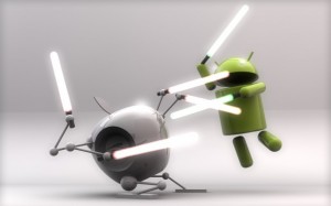 There are 4 major mobile software players but Apple's iOS and Google's Android are fighting it out
